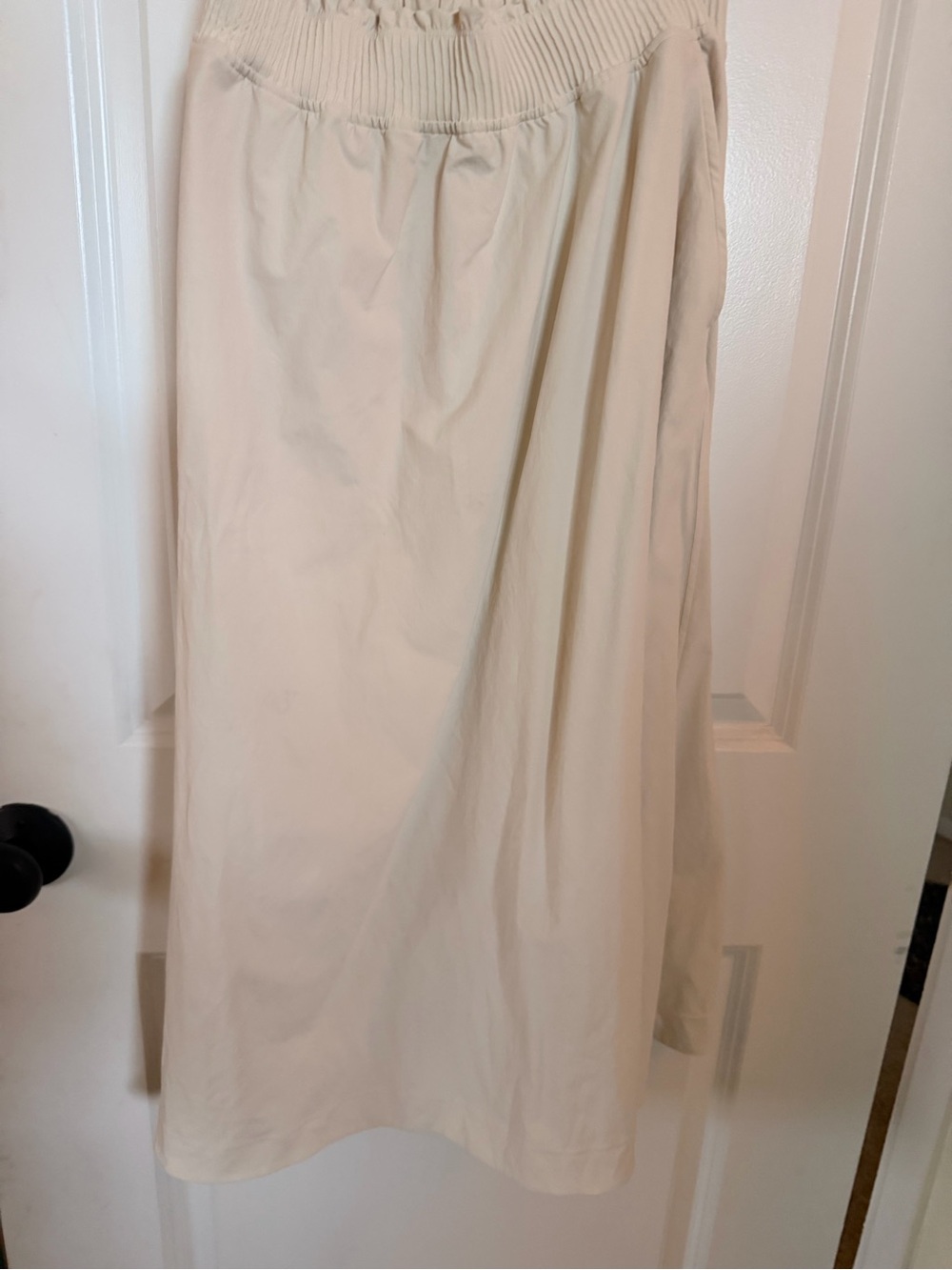 lululemon athletica Cream Maxi Skirt with Smocked Waist